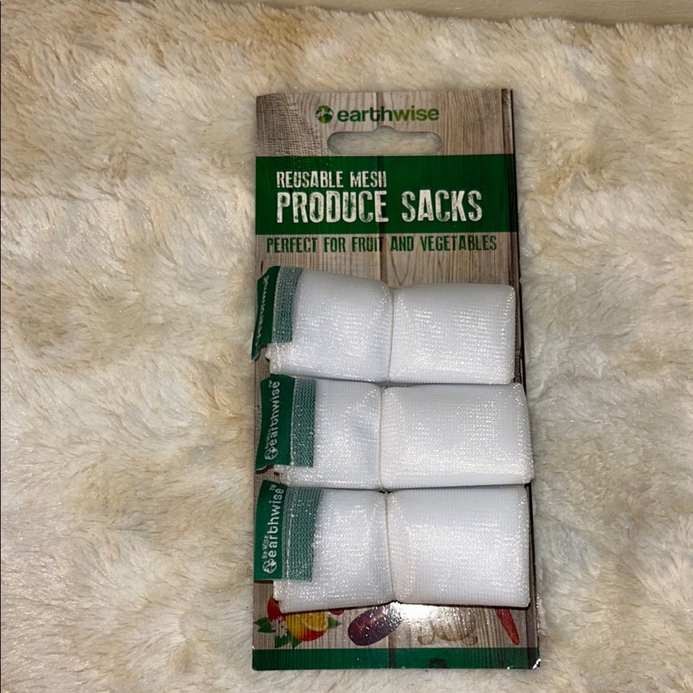Earthwise Reusable Mesh Produce Bags – 3 Pack (Brand New)
